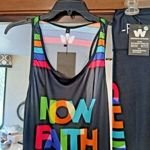 New Work Out Tank, Black with Faith is Now Size Large.